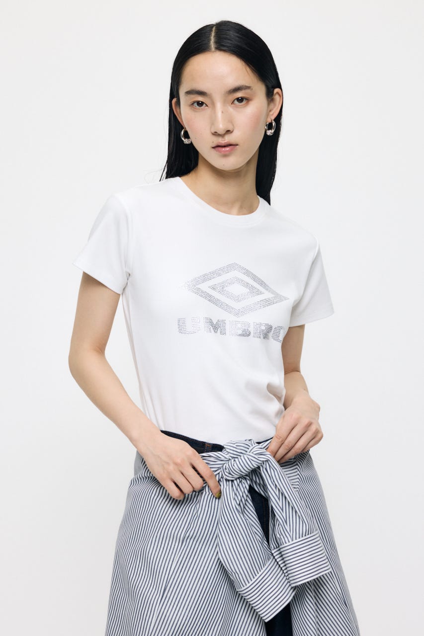 【先行予約中！】U/M RHINESTONE FIT TEE O/WHT 2