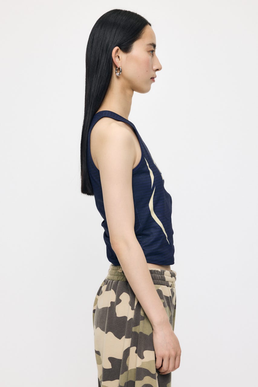 【先行予約中！】U/M ONE SHOULDER タンク NVY FREE