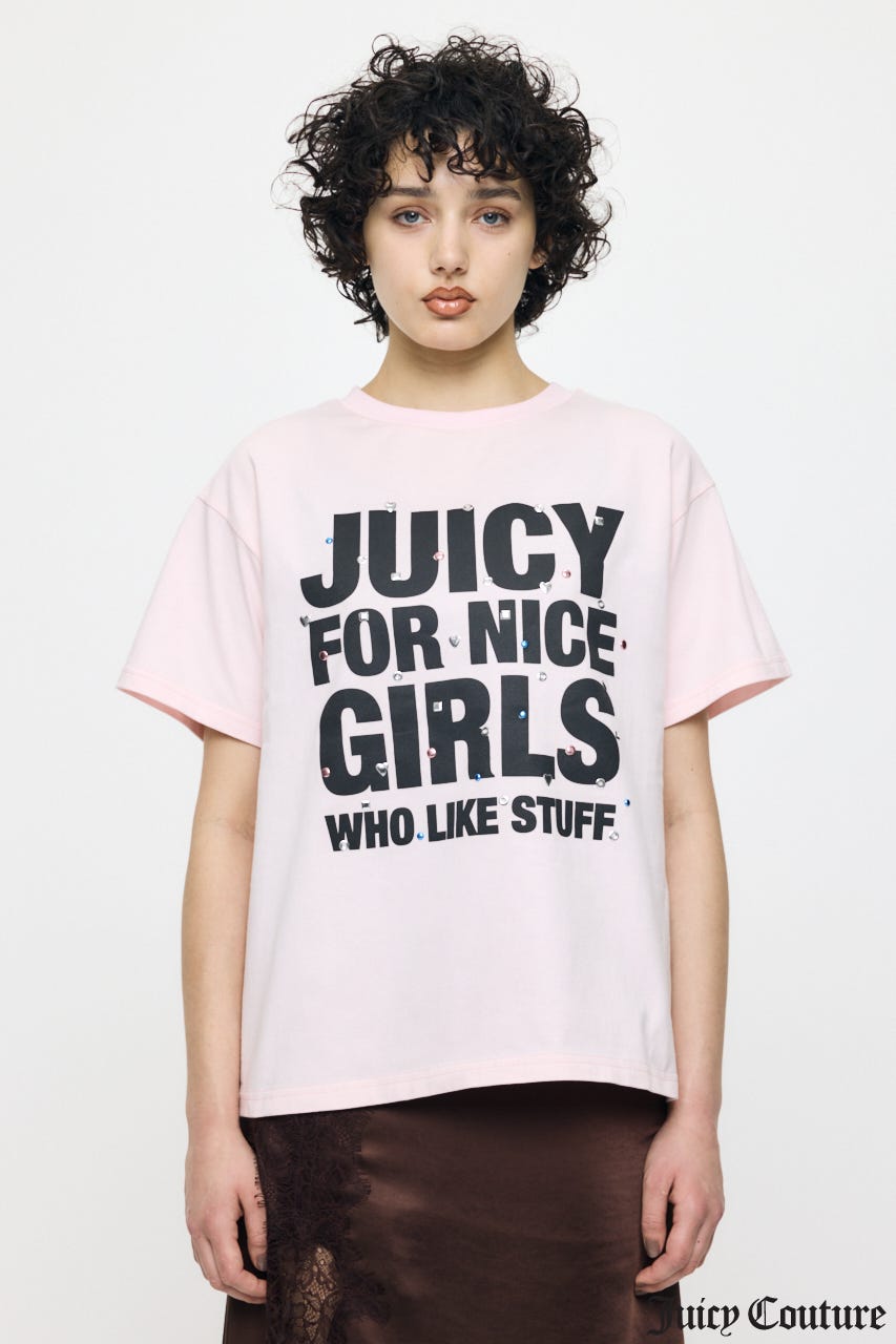 JC GIRLS SLOGAN Tシャツ L/PNK FREE