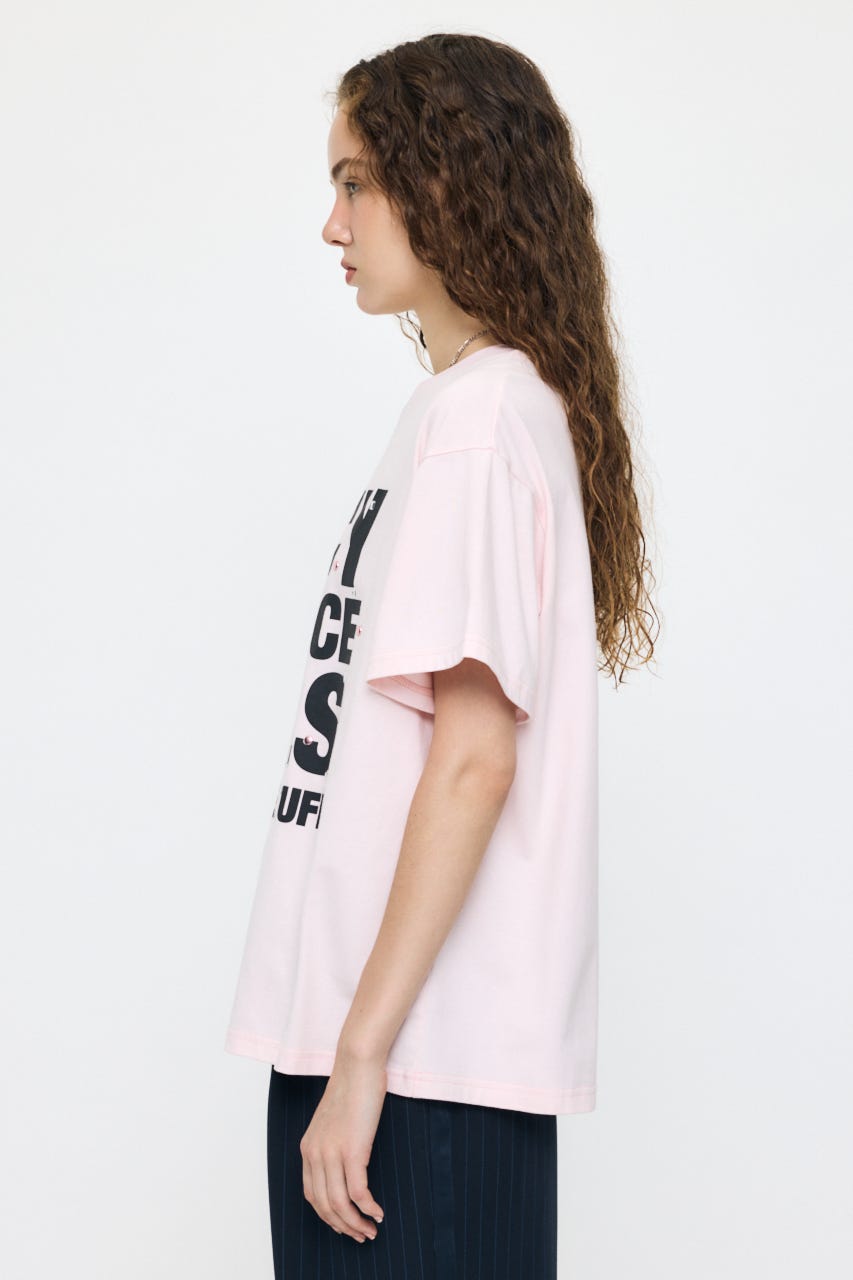 JC GIRLS SLOGAN Tシャツ L/PNK FREE