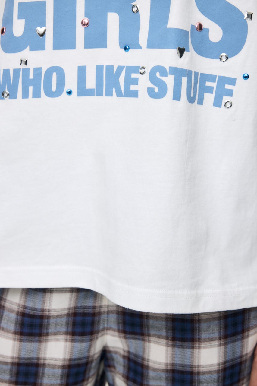 JC GIRLS SLOGAN Tシャツ WHT FREE