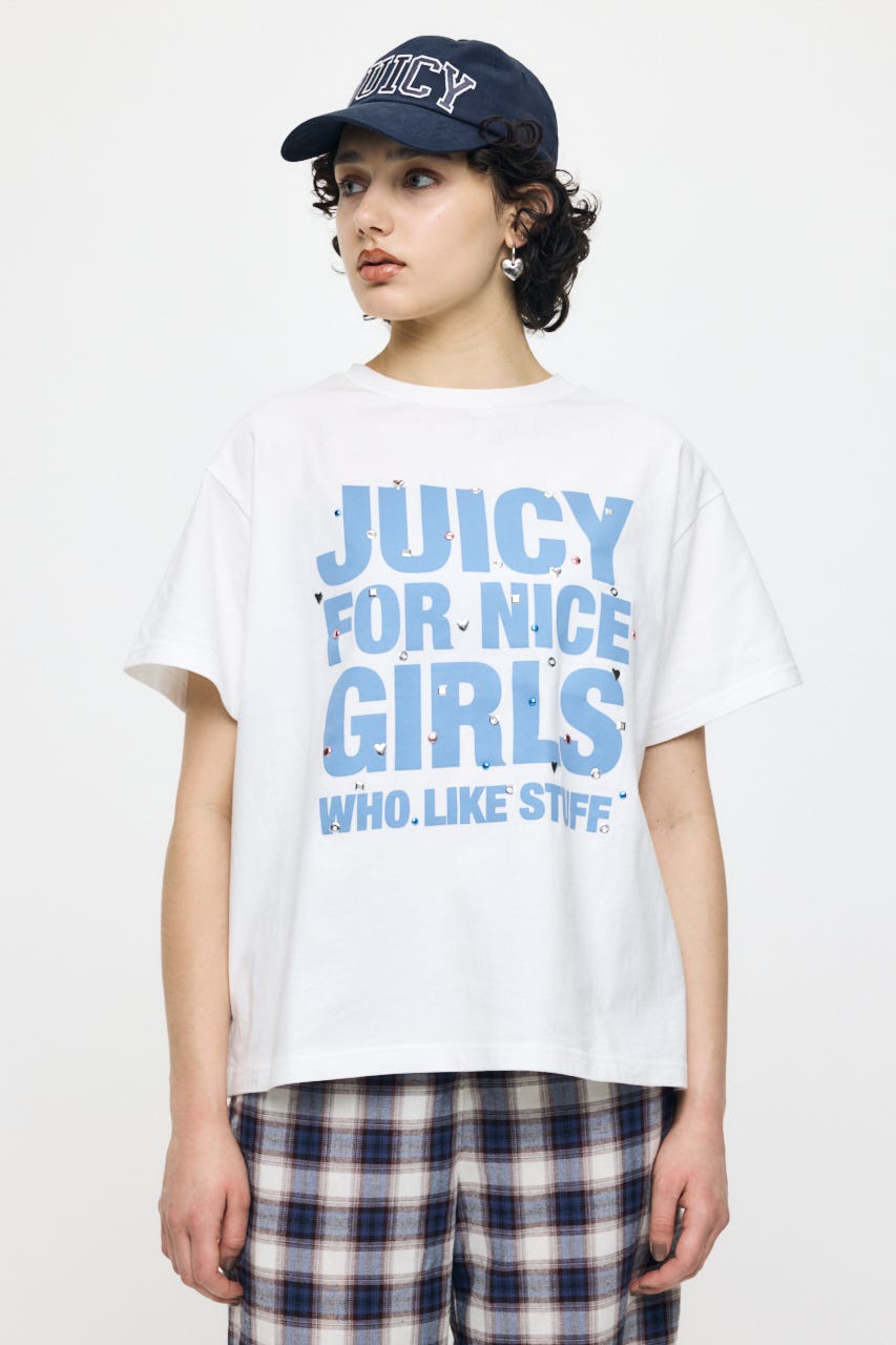 JC GIRLS SLOGAN Tシャツ WHT FREE