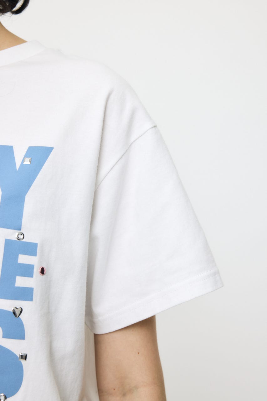 JC GIRLS SLOGAN Tシャツ WHT FREE