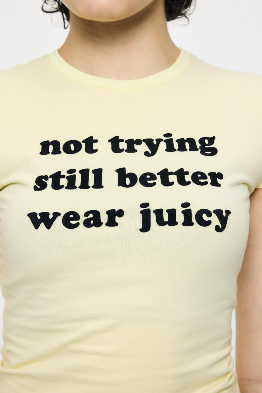 JC BABY SLOGAN Tシャツ L/YEL FREE