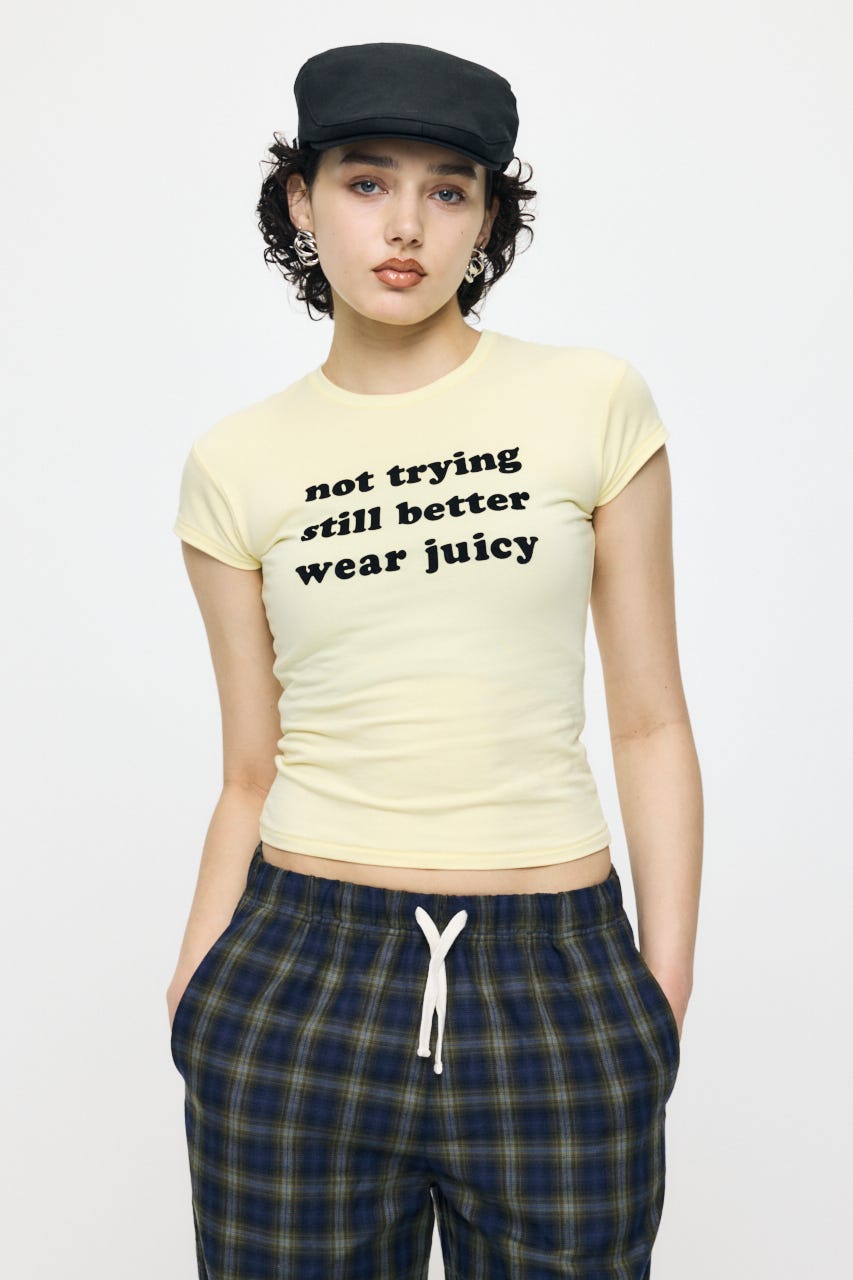 JC BABY SLOGAN Tシャツ L/YEL FREE