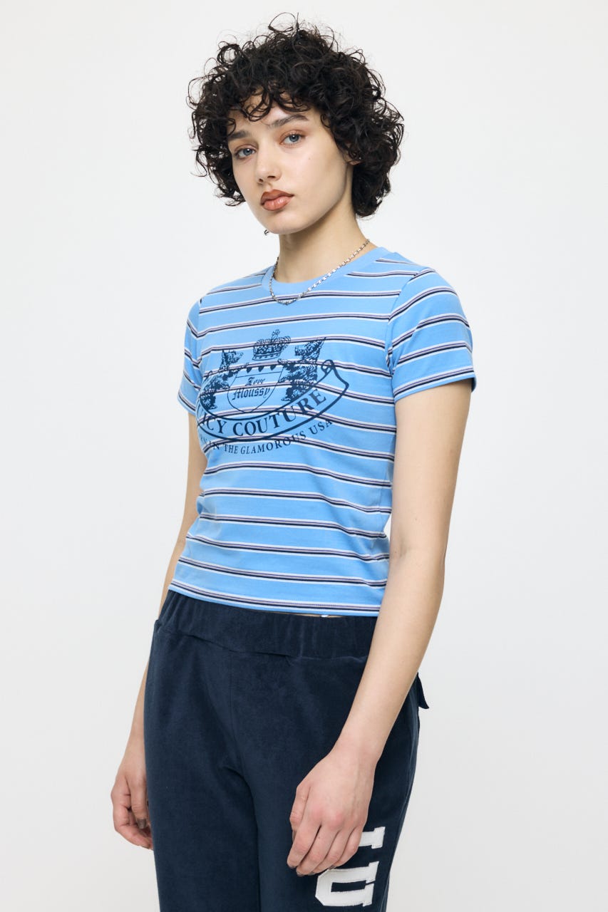 JC EMBLEM Tシャツ 柄BLU FREE
