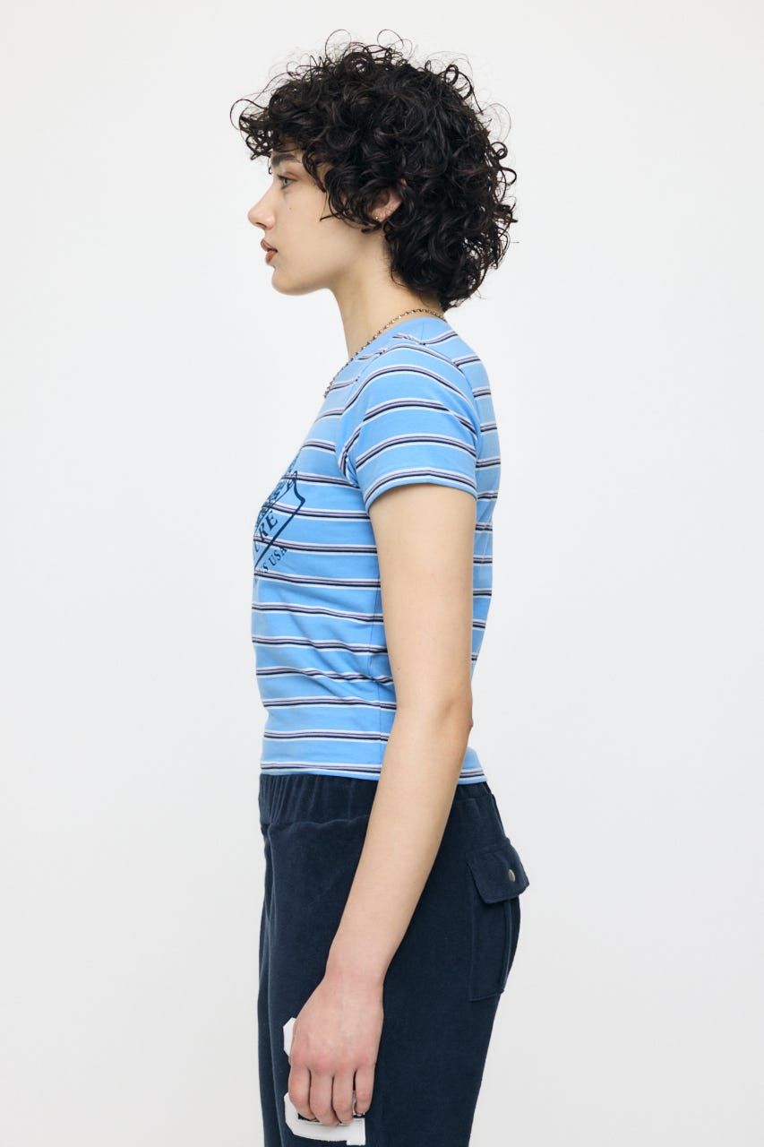 JC EMBLEM Tシャツ 柄BLU FREE