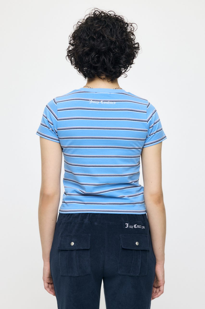 JC EMBLEM Tシャツ 柄BLU FREE