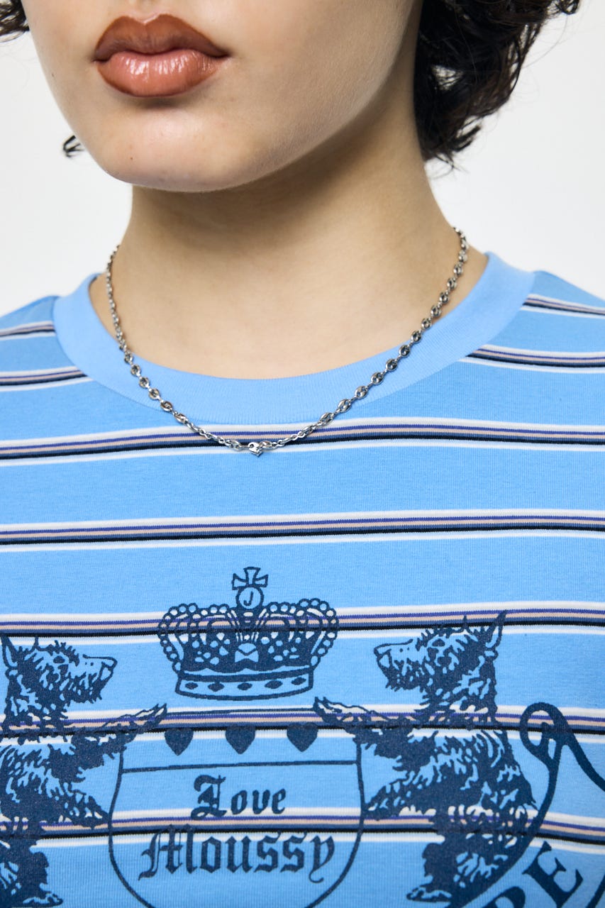 JC EMBLEM Tシャツ 柄BLU FREE