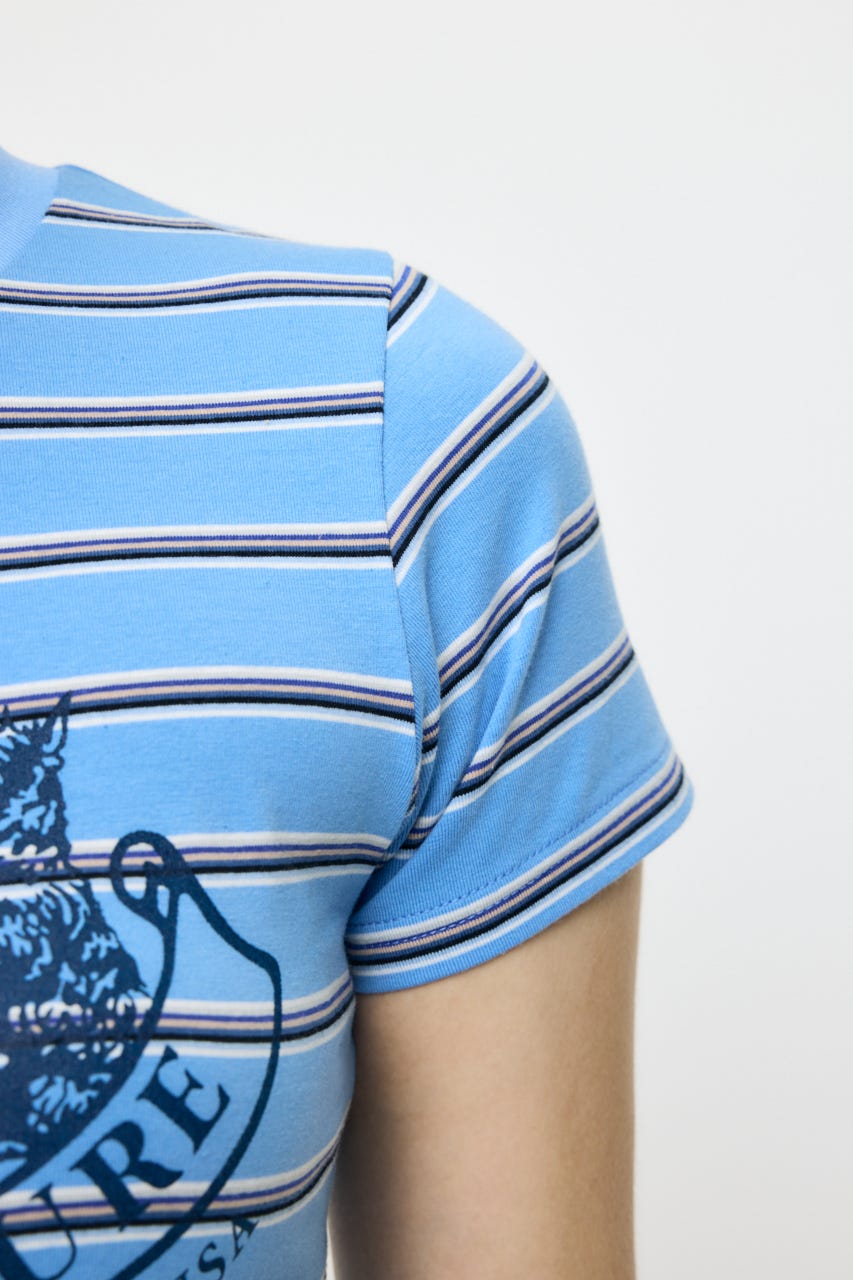 JC EMBLEM Tシャツ 柄BLU FREE