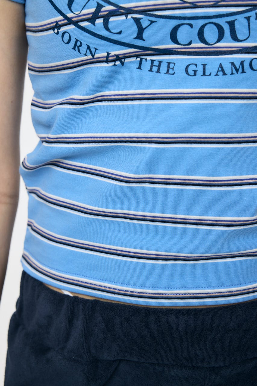 JC EMBLEM Tシャツ 柄BLU FREE