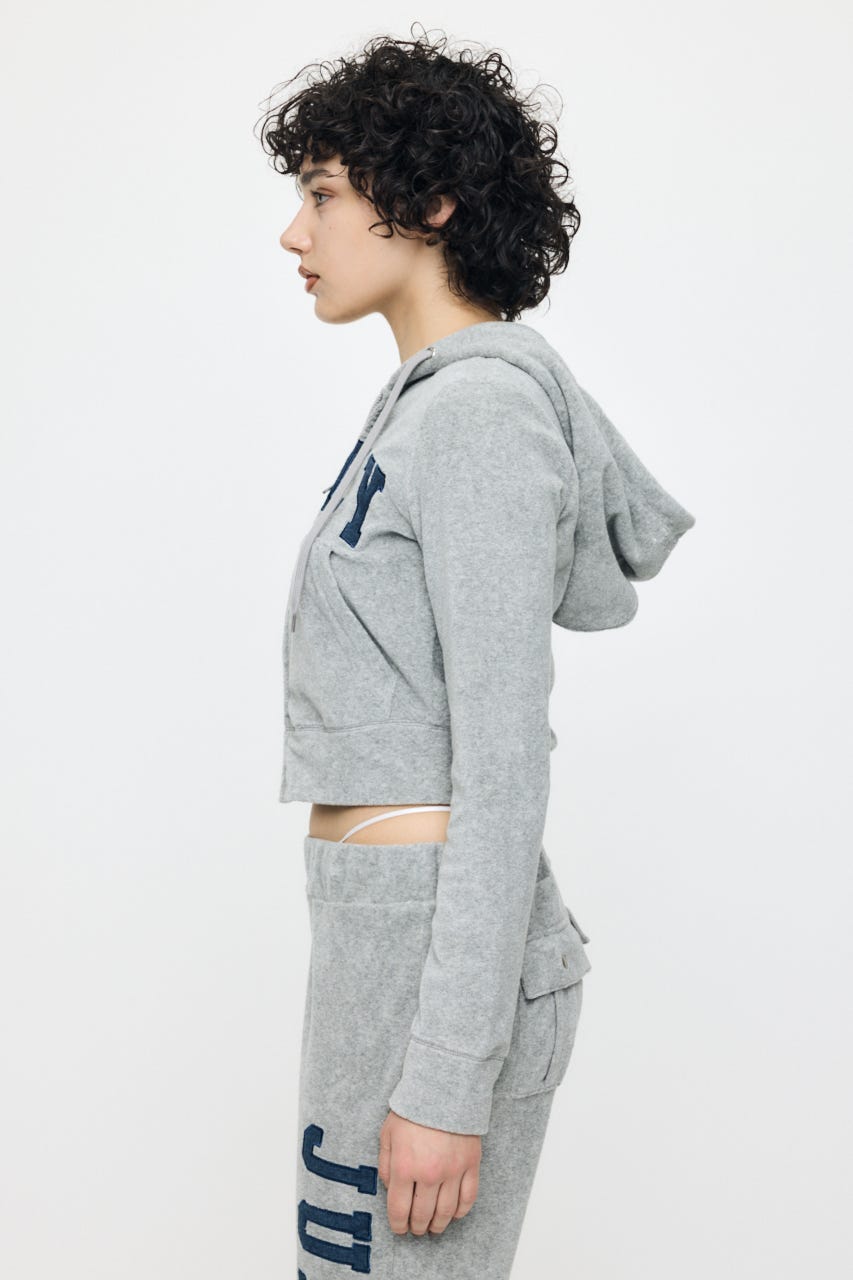 JC TERRY CLOTH ZIP フーディー GRY FREE