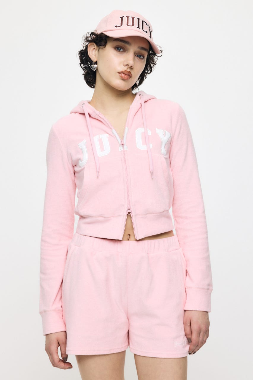 JC TERRY CLOTH ZIP フーディー PNK FREE