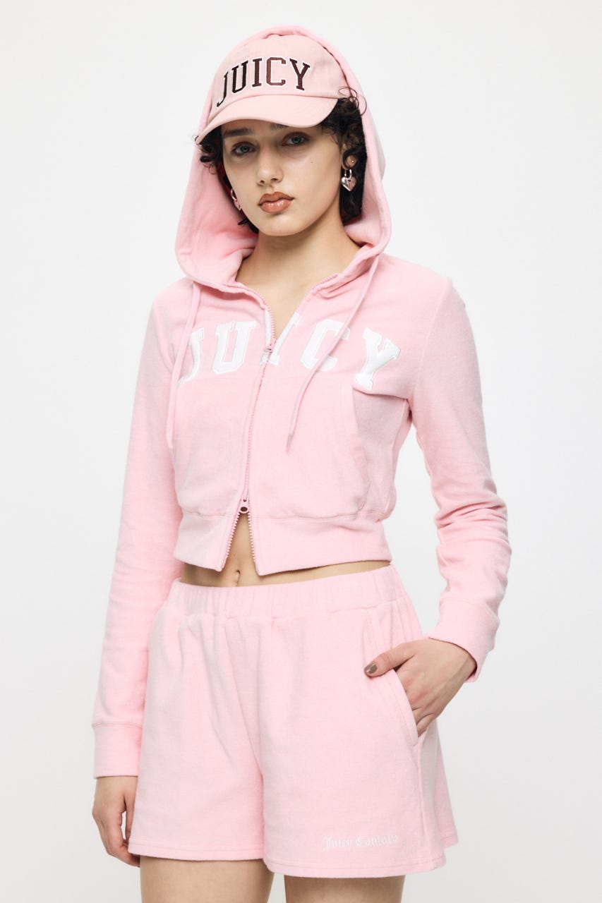 JC TERRY CLOTH ZIP フーディー PNK FREE