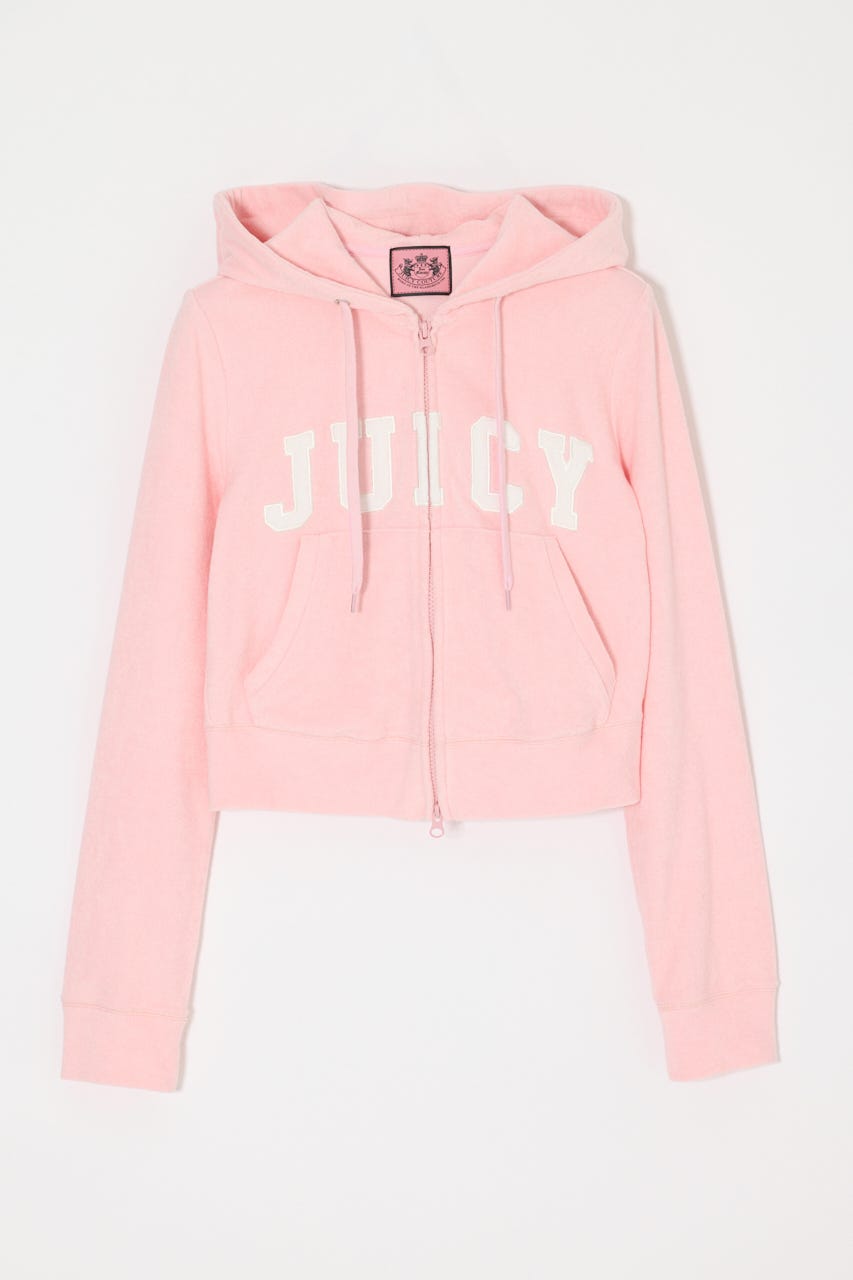 JC TERRY CLOTH ZIP フーディー PNK FREE