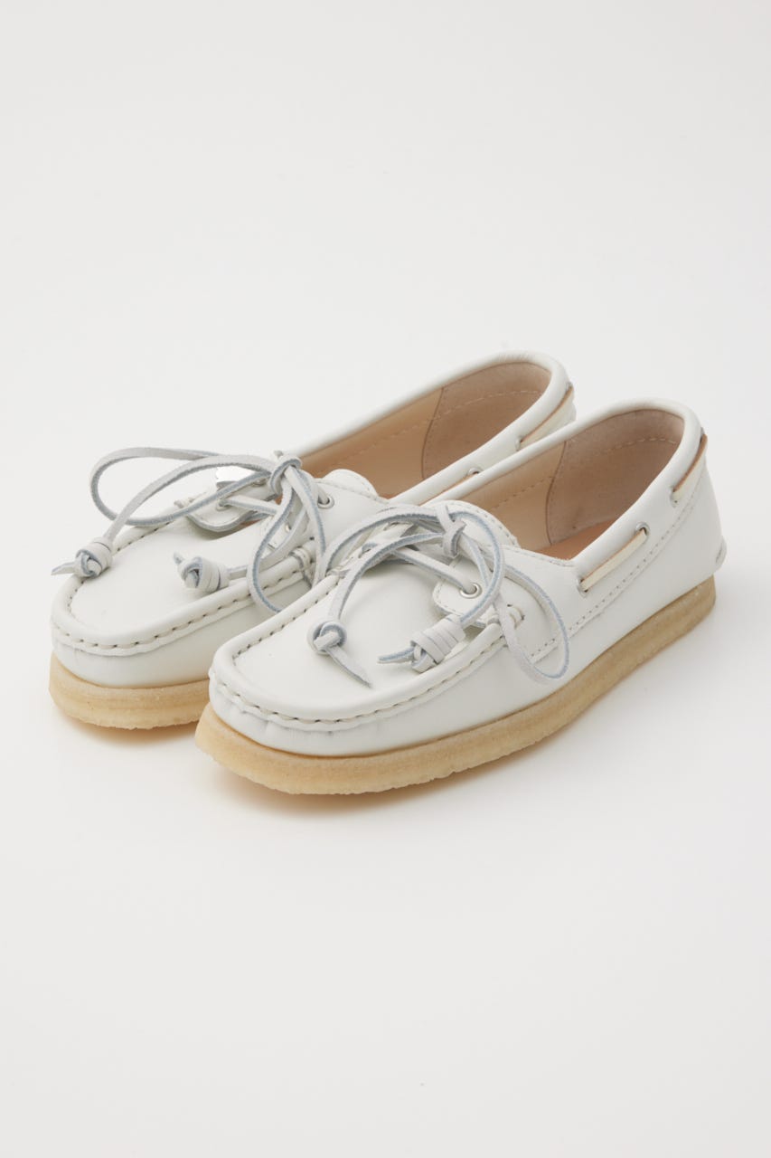 CLARKS GODNEY ボート WHT 24.5cm