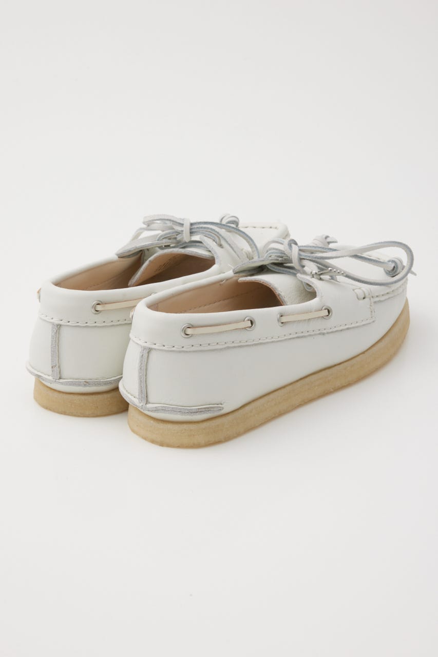 CLARKS GODNEY ボート WHT 24.5cm