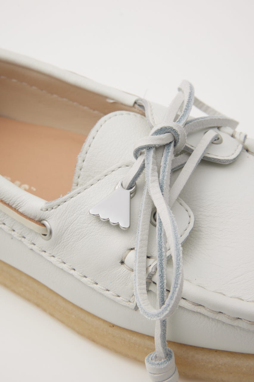 CLARKS GODNEY ボート WHT 24.5cm
