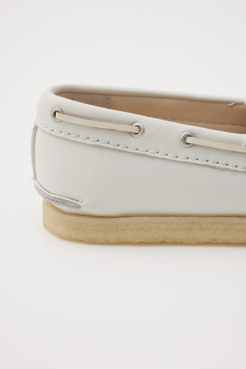 CLARKS GODNEY ボート WHT 24.5cm