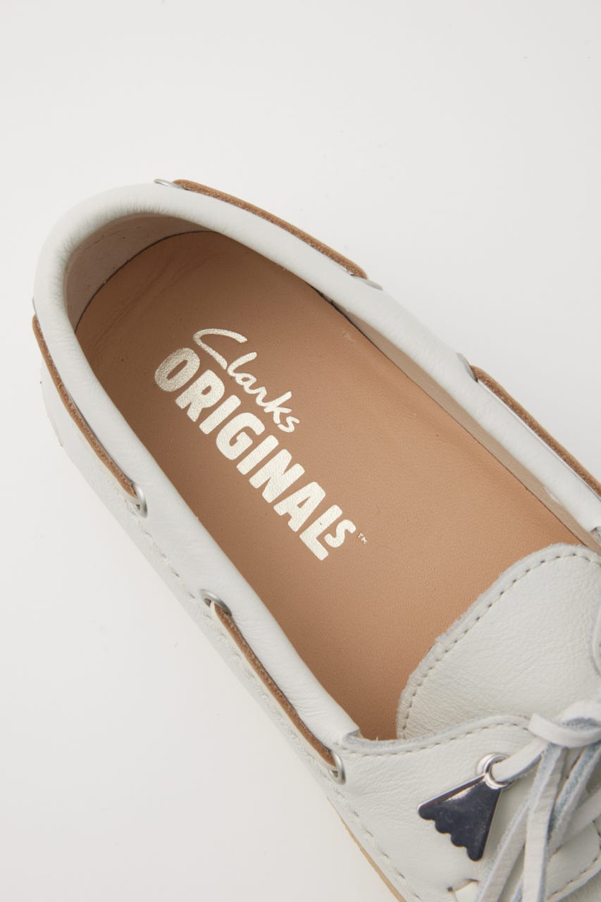 CLARKS GODNEY ボート WHT 24.5cm