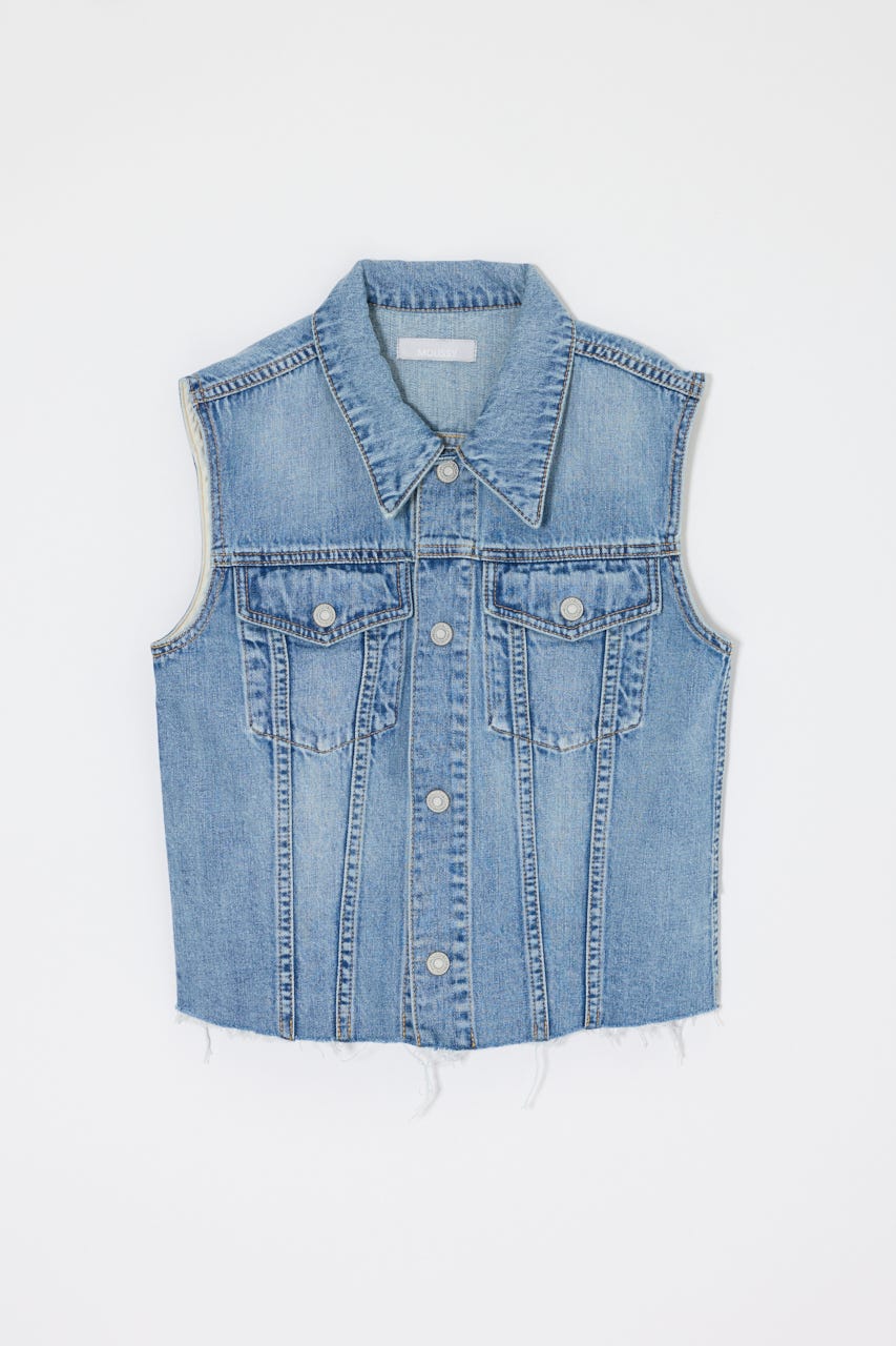COMPACT DENIM ベスト BLU FREE