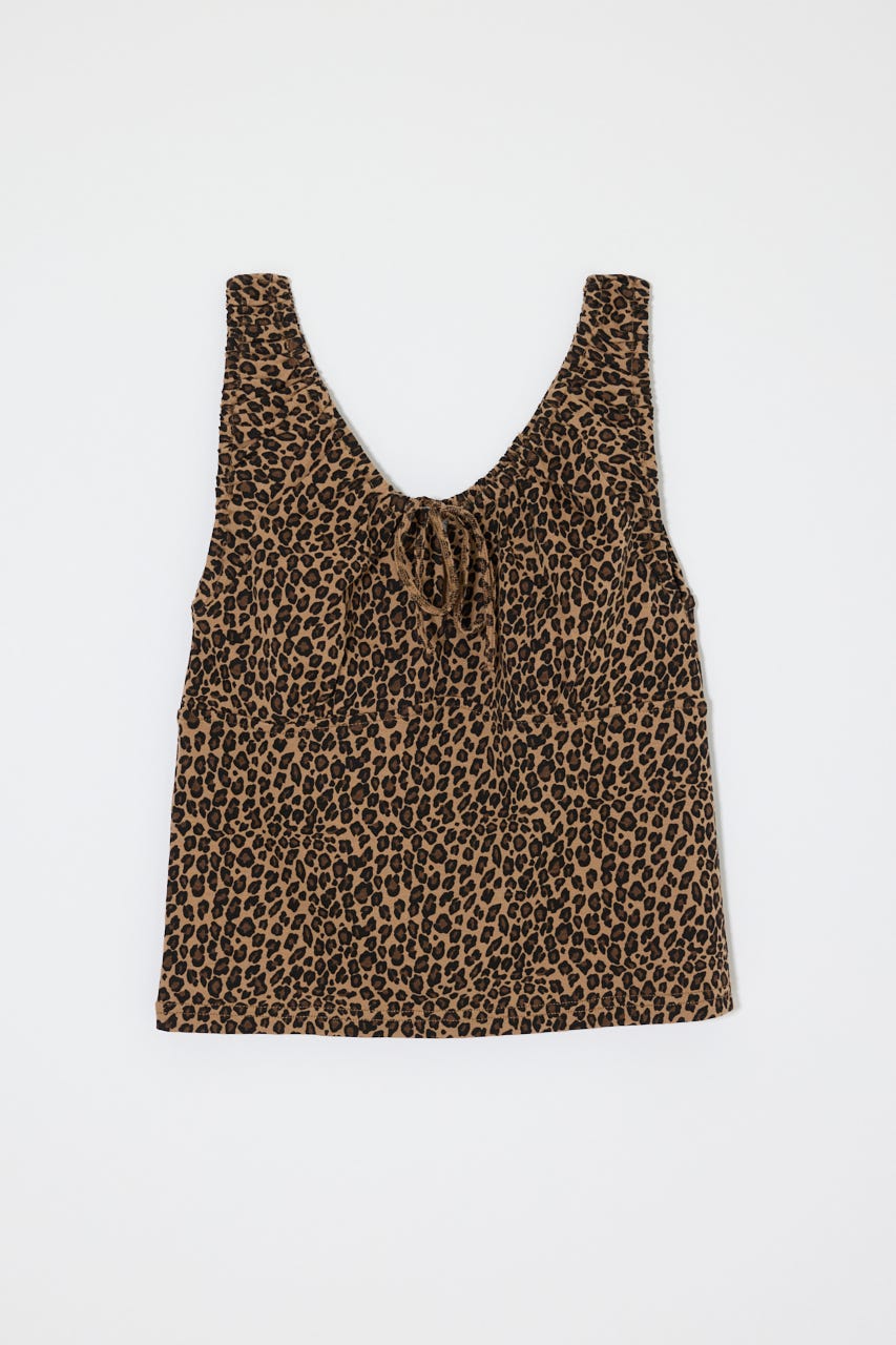 GATHER SLEEVELESS トップス 柄BRN FREE