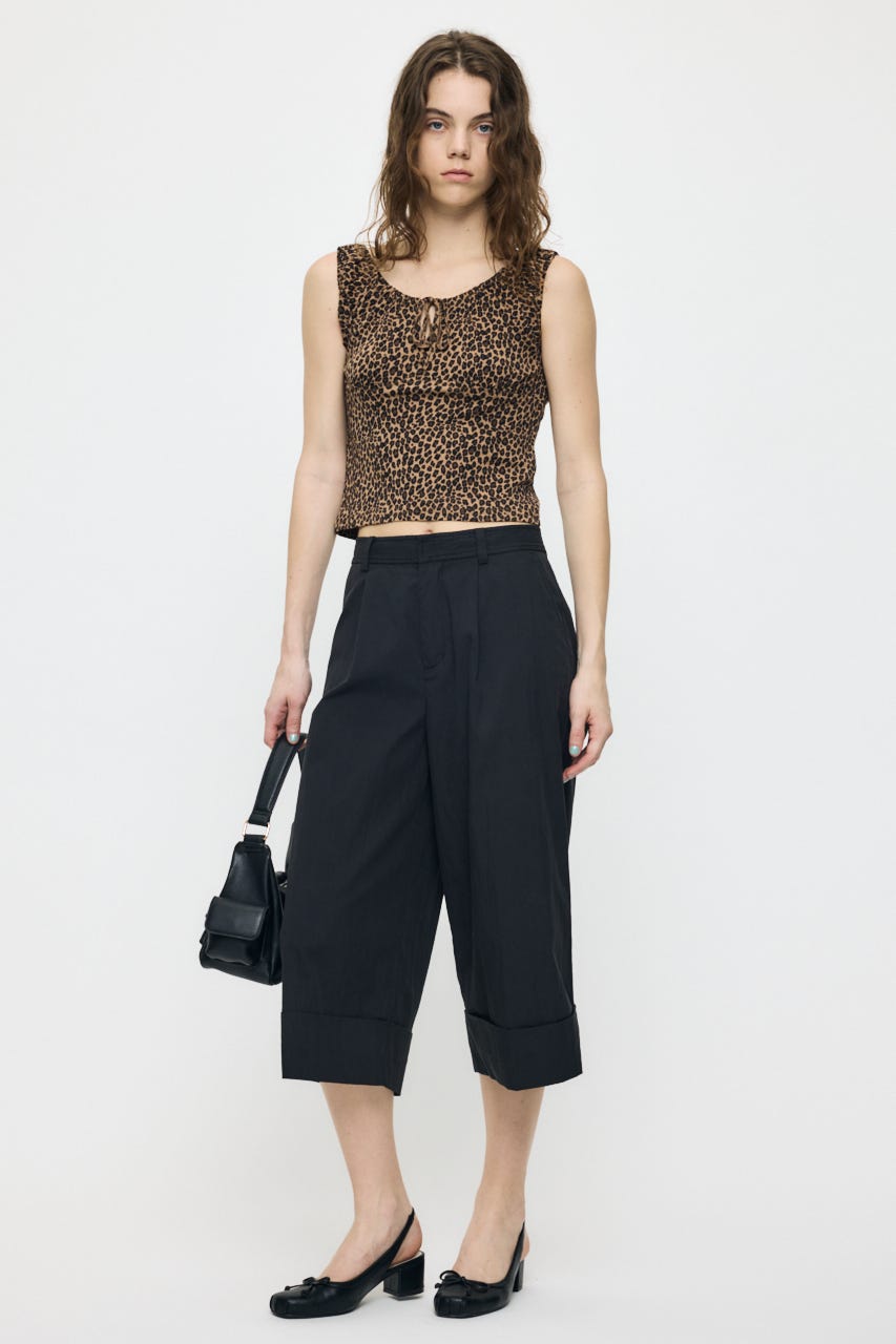 GATHER SLEEVELESS トップス 柄BRN FREE