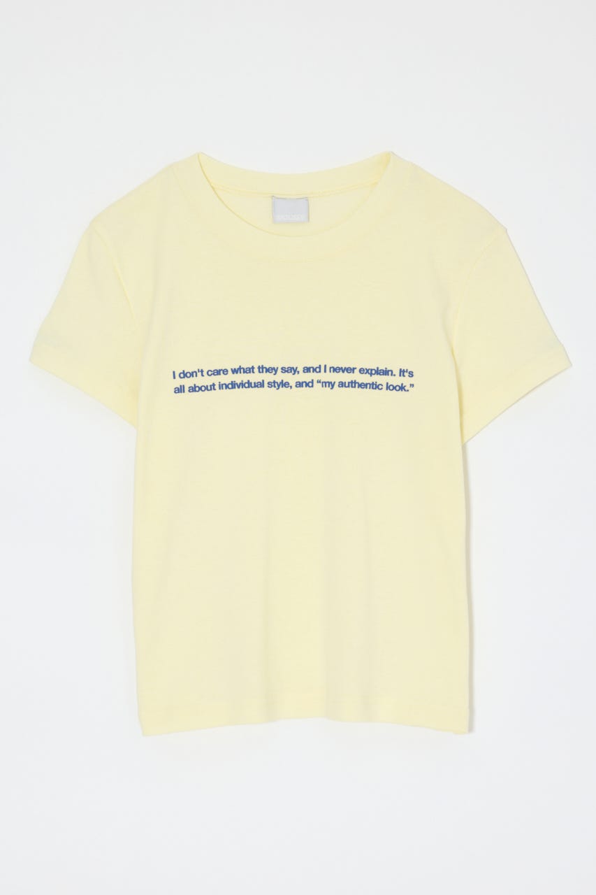 TINY LETTERED Tシャツ L/YEL FREE