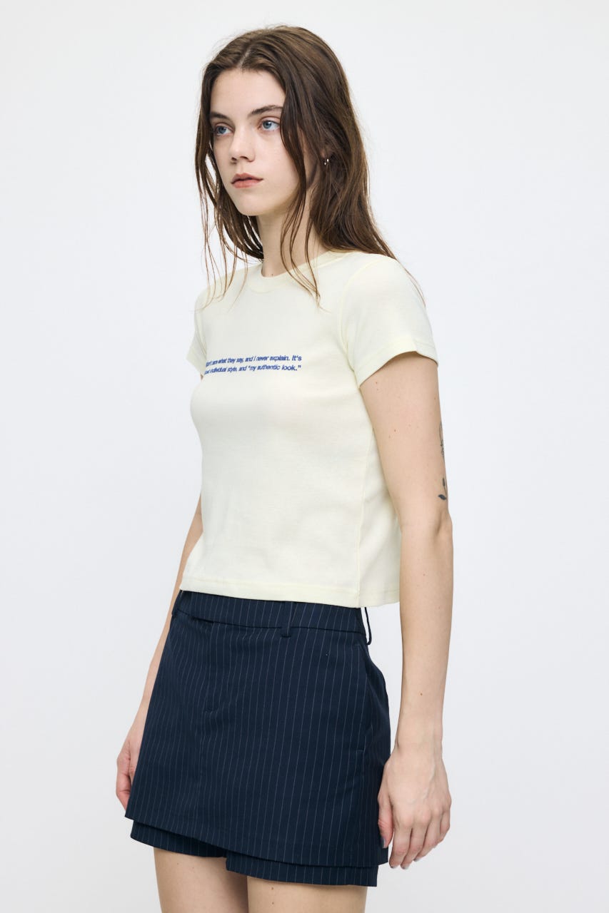 TINY LETTERED Tシャツ L/YEL FREE