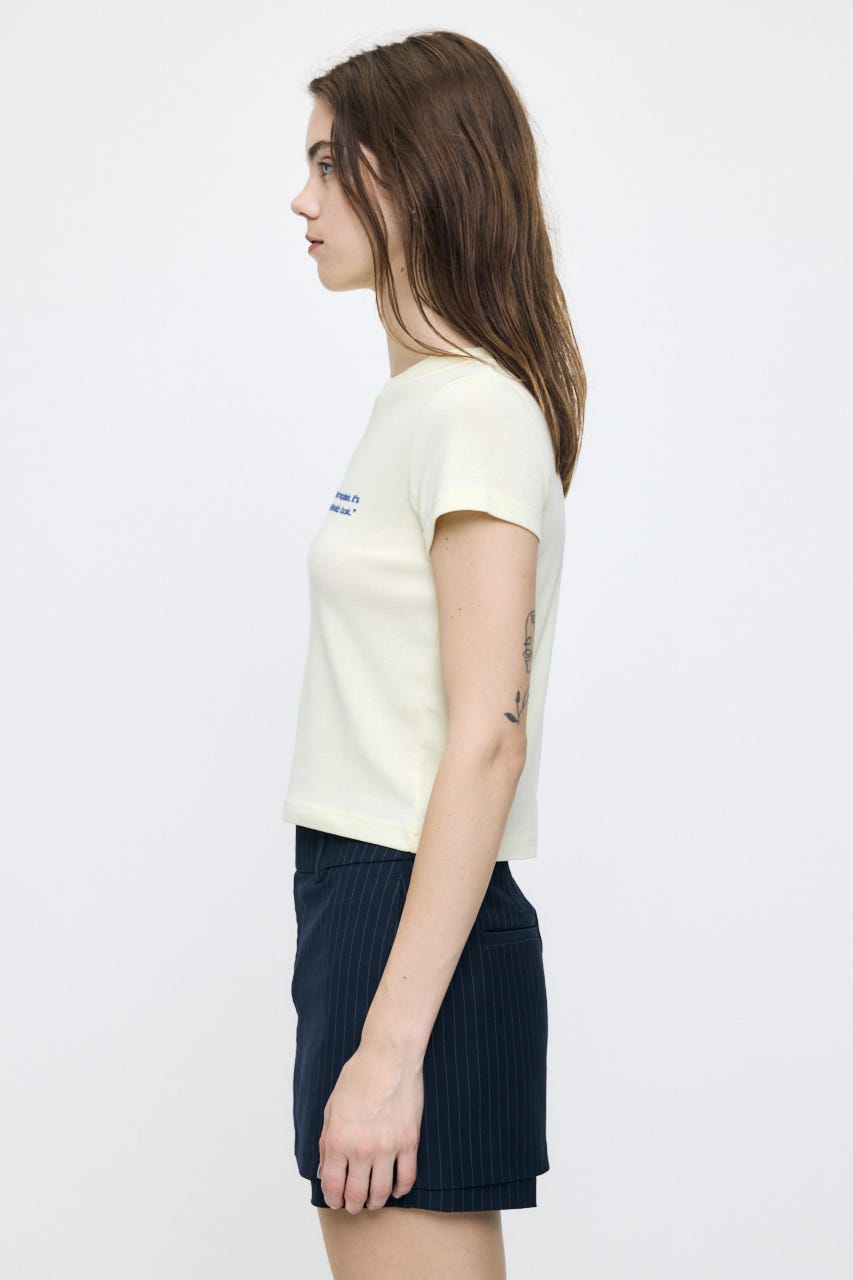 TINY LETTERED Tシャツ L/YEL FREE