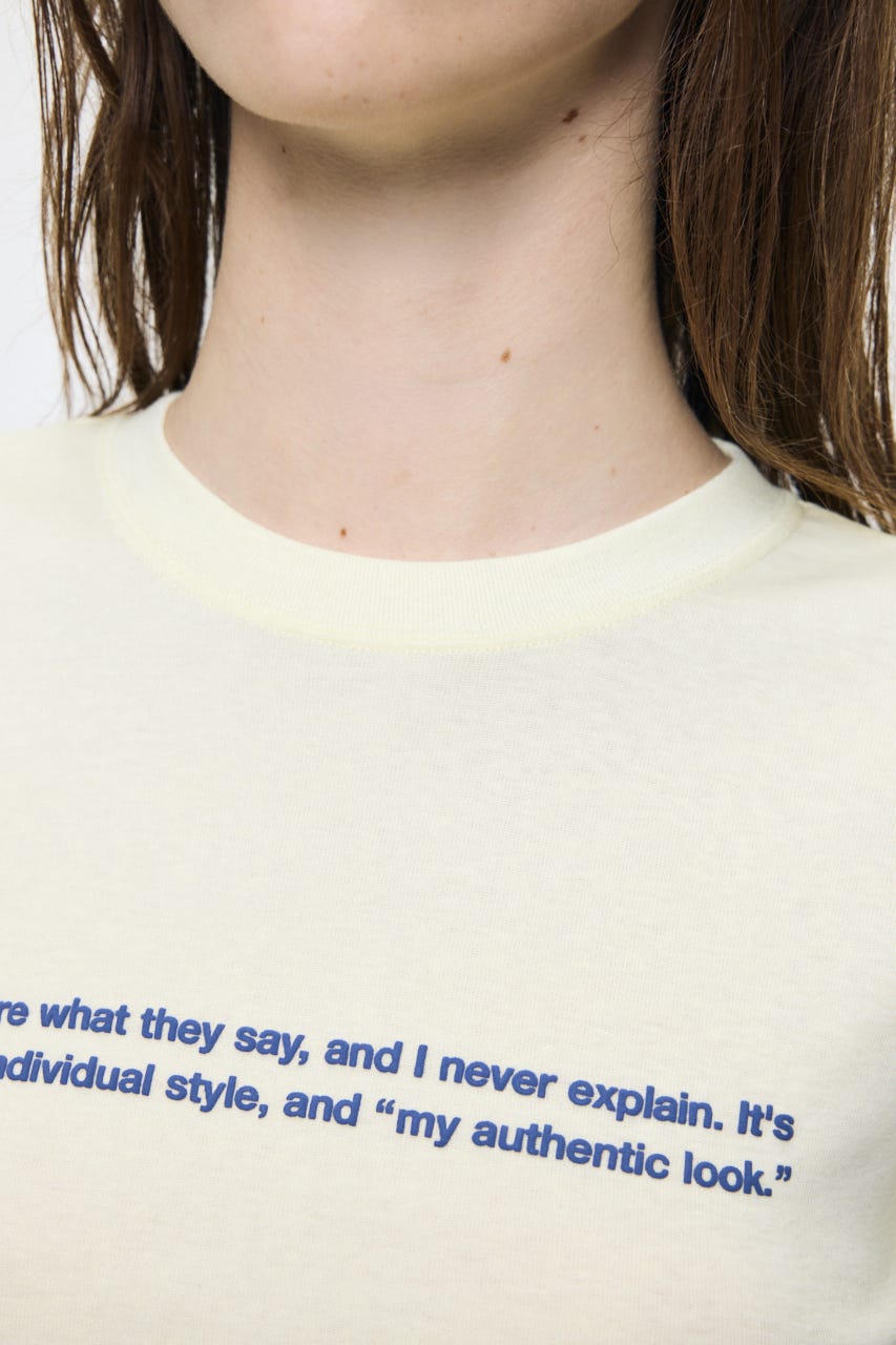TINY LETTERED Tシャツ L/YEL FREE