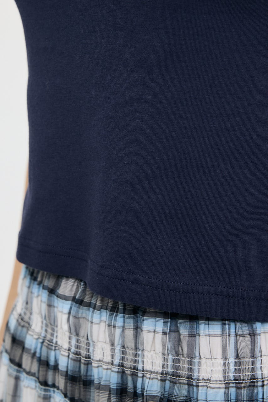 TINY LETTERED Tシャツ NVY FREE