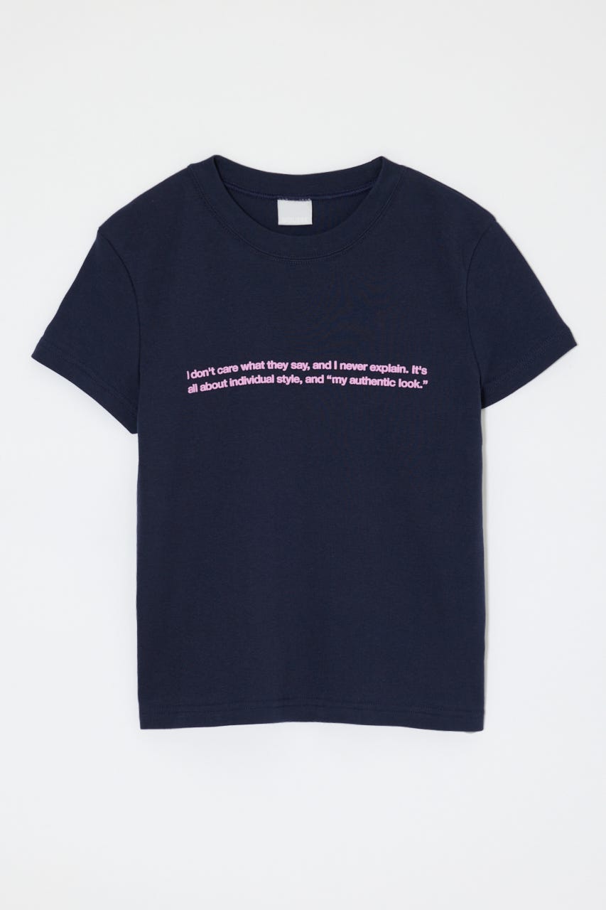 TINY LETTERED Tシャツ NVY FREE