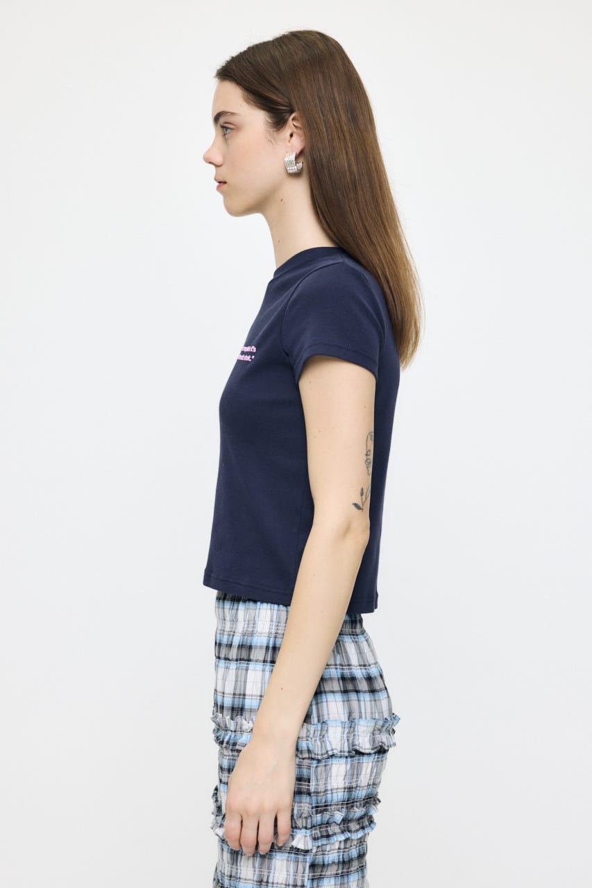 TINY LETTERED Tシャツ NVY FREE