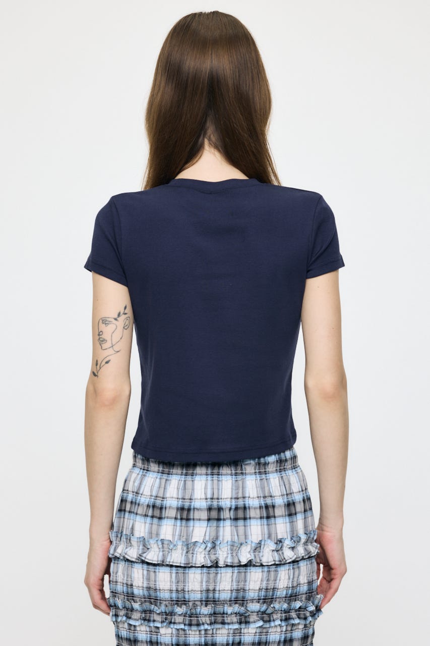 TINY LETTERED Tシャツ NVY FREE