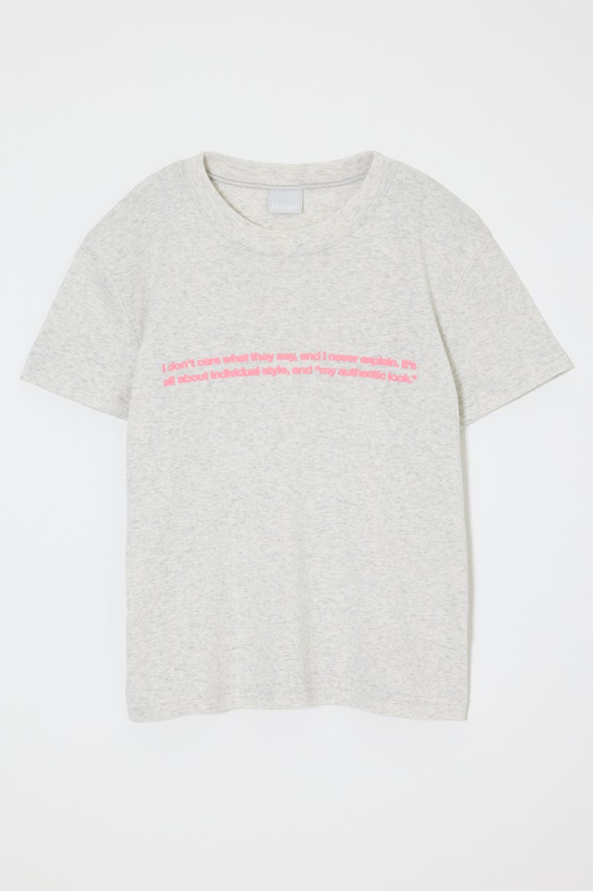 TINY LETTERED Tシャツ T.GRY FREE