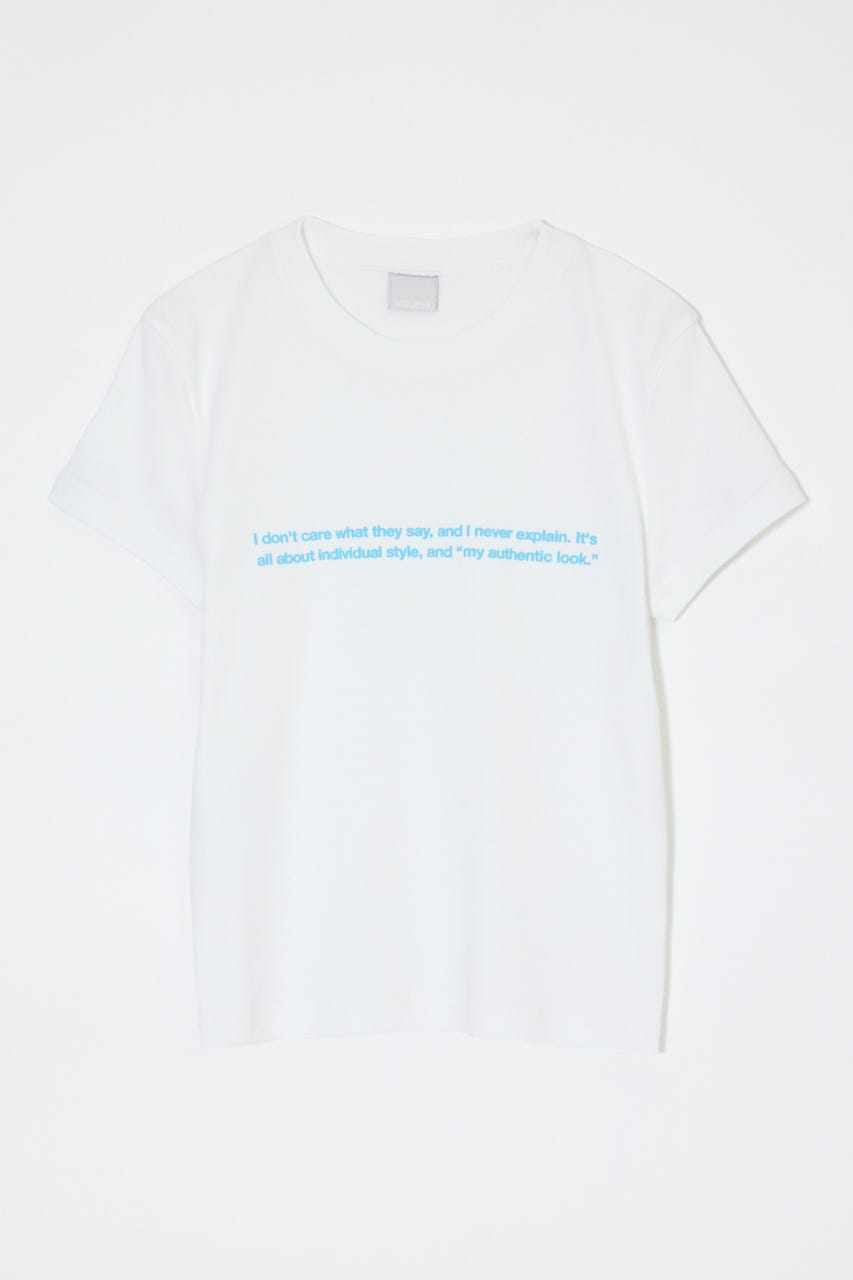 TINY LETTERED Tシャツ WHT FREE