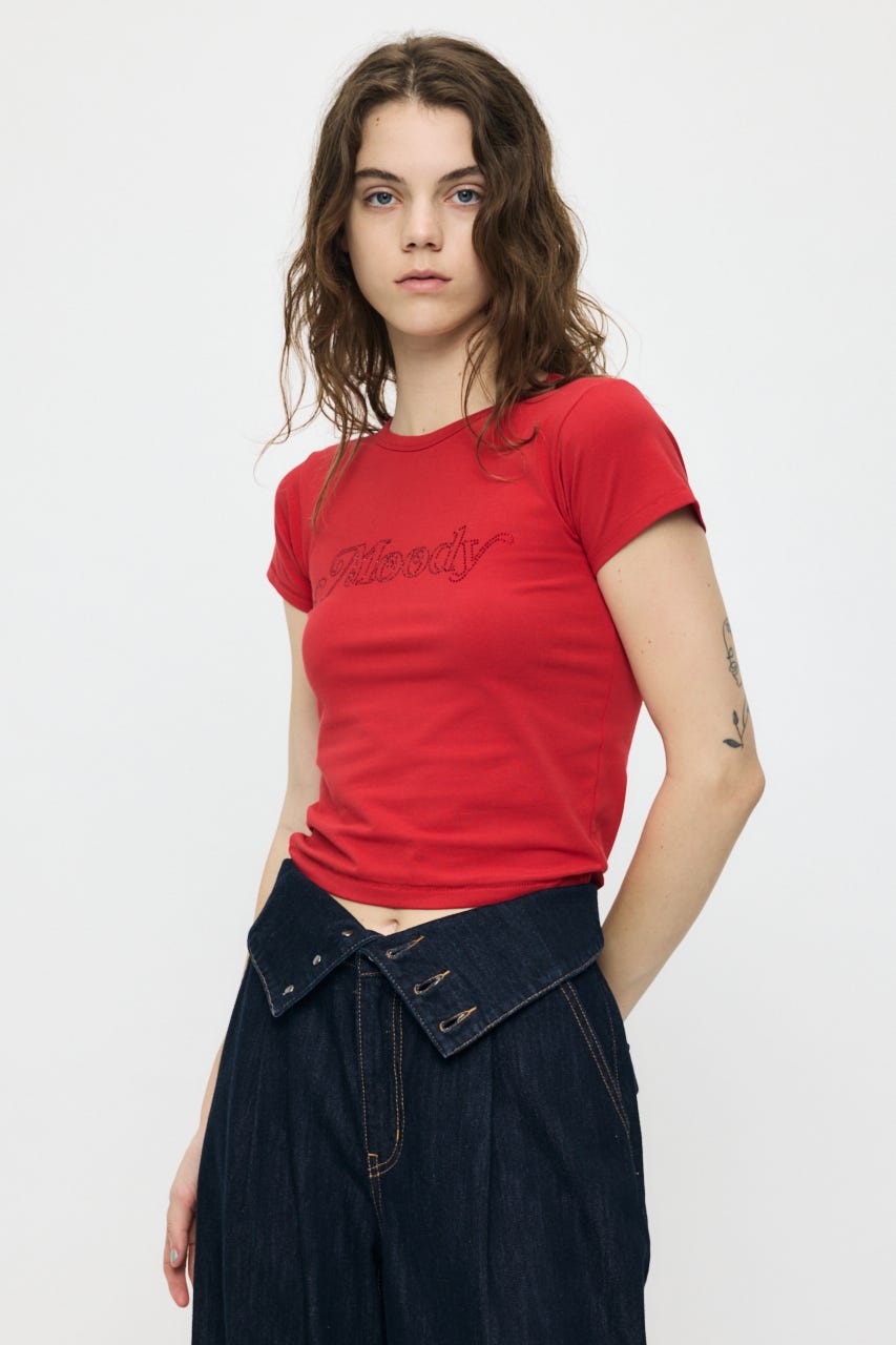 BLING LOGO TEE RED FREE