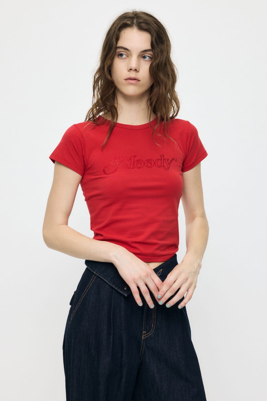 BLING LOGO TEE RED FREE
