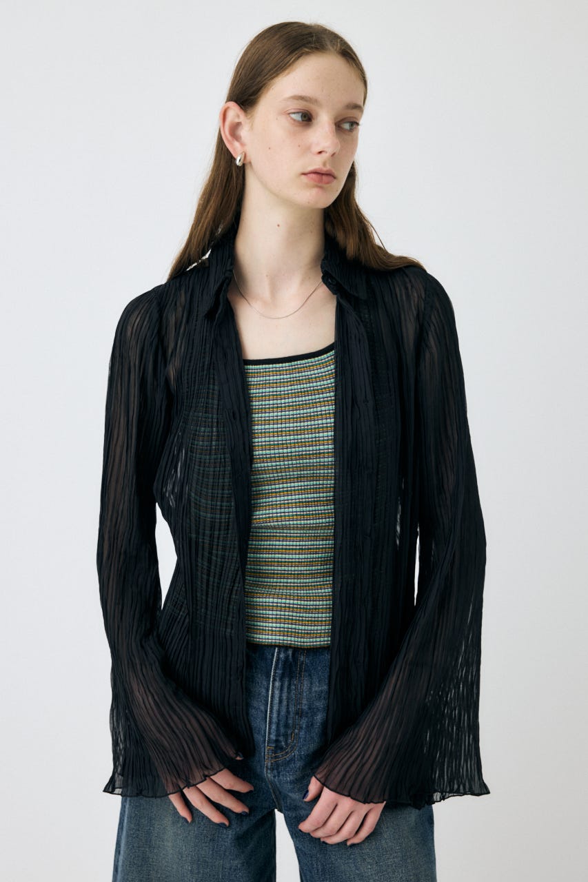 MOUSSY | SHEER PLEATS シャツ (シャツ・ブラウス ) |SHEL'TTER