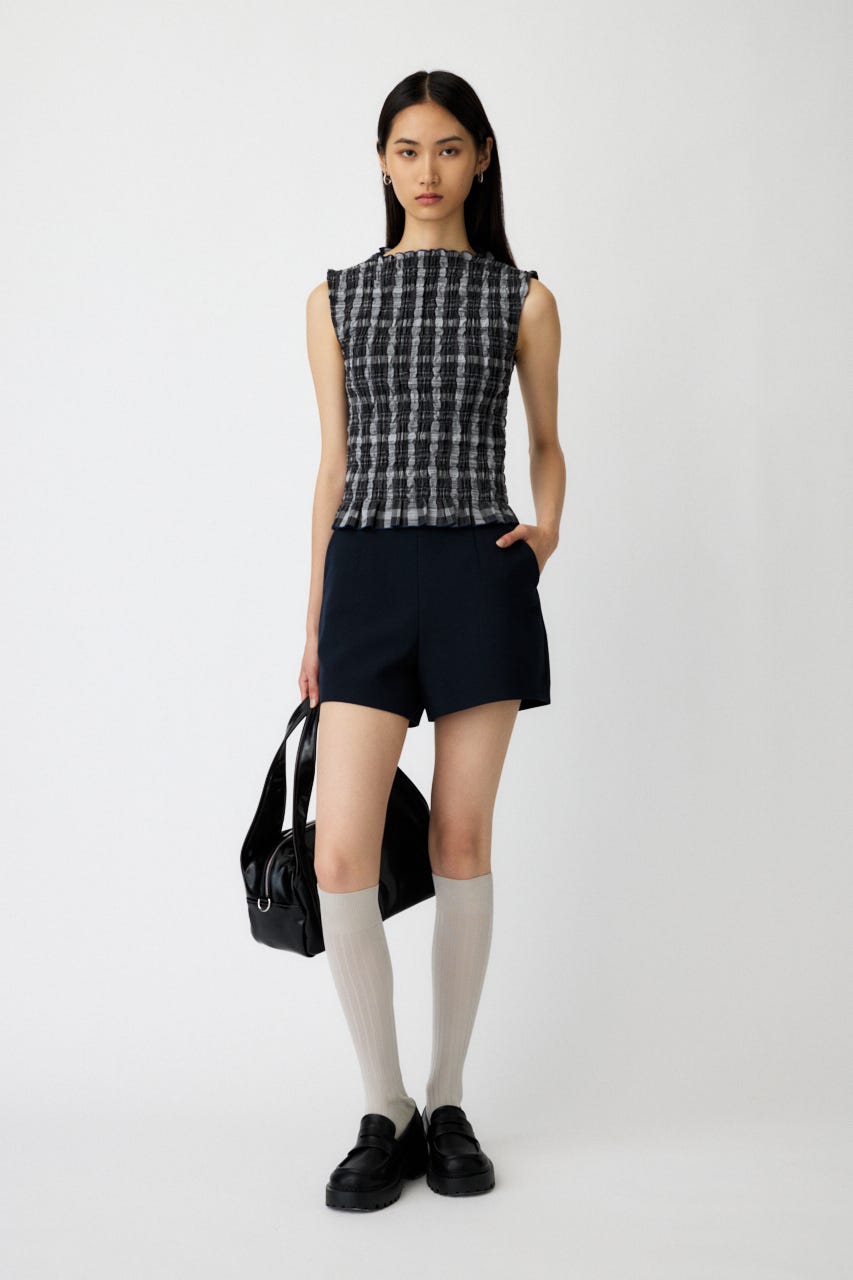 美品！MOUSSY⚫︎完売品のシャーリングトップス⚫︎ブラック⚫︎フリーサイズ 美品！MOUSSY⚫︎完売品のシャーリングトップス⚫︎ブラック