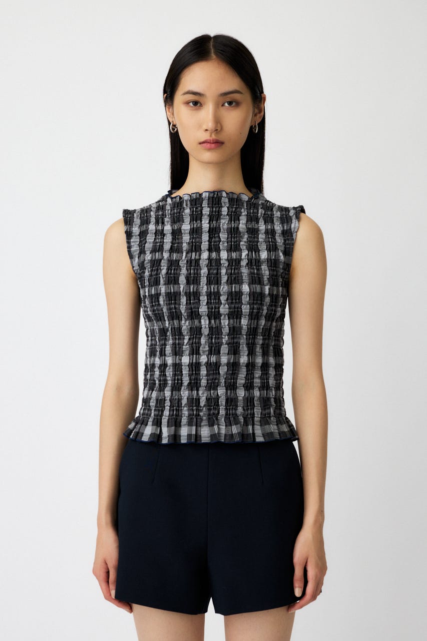 MOUSSY | SHIRRING SLEEVELESS トップス (その他トップス