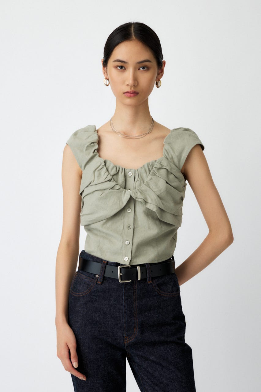 MOUSSY | LAYERED GATHERED ブラウス (シャツ・ブラウス ) |SHEL