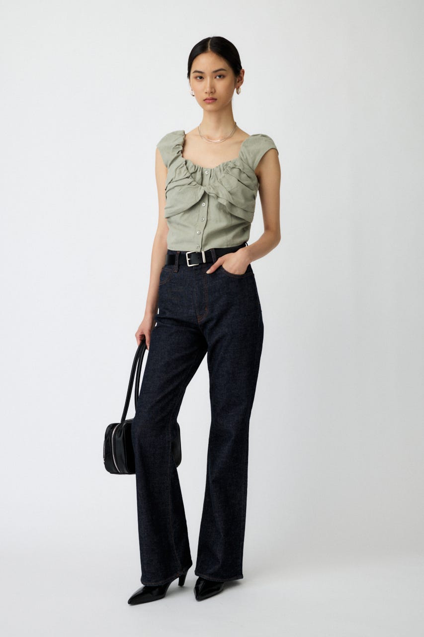 MOUSSY | LAYERED GATHERED ブラウス (シャツ・ブラウス ) |SHEL