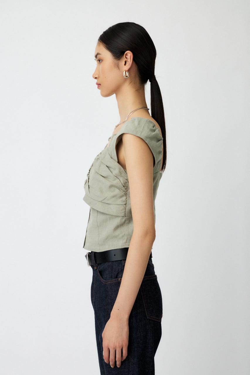 MOUSSY | LAYERED GATHERED ブラウス (シャツ・ブラウス ) |SHEL