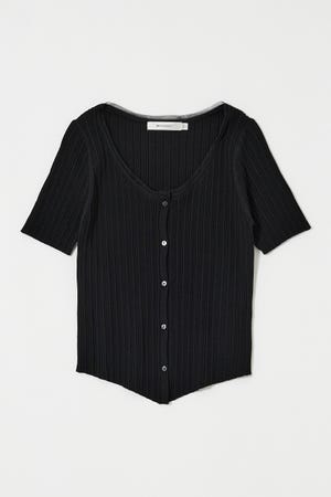 TULLE TRIM H/S カーディガン