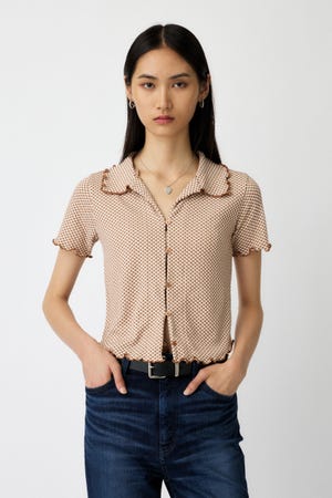 CHECKED POLO トップス