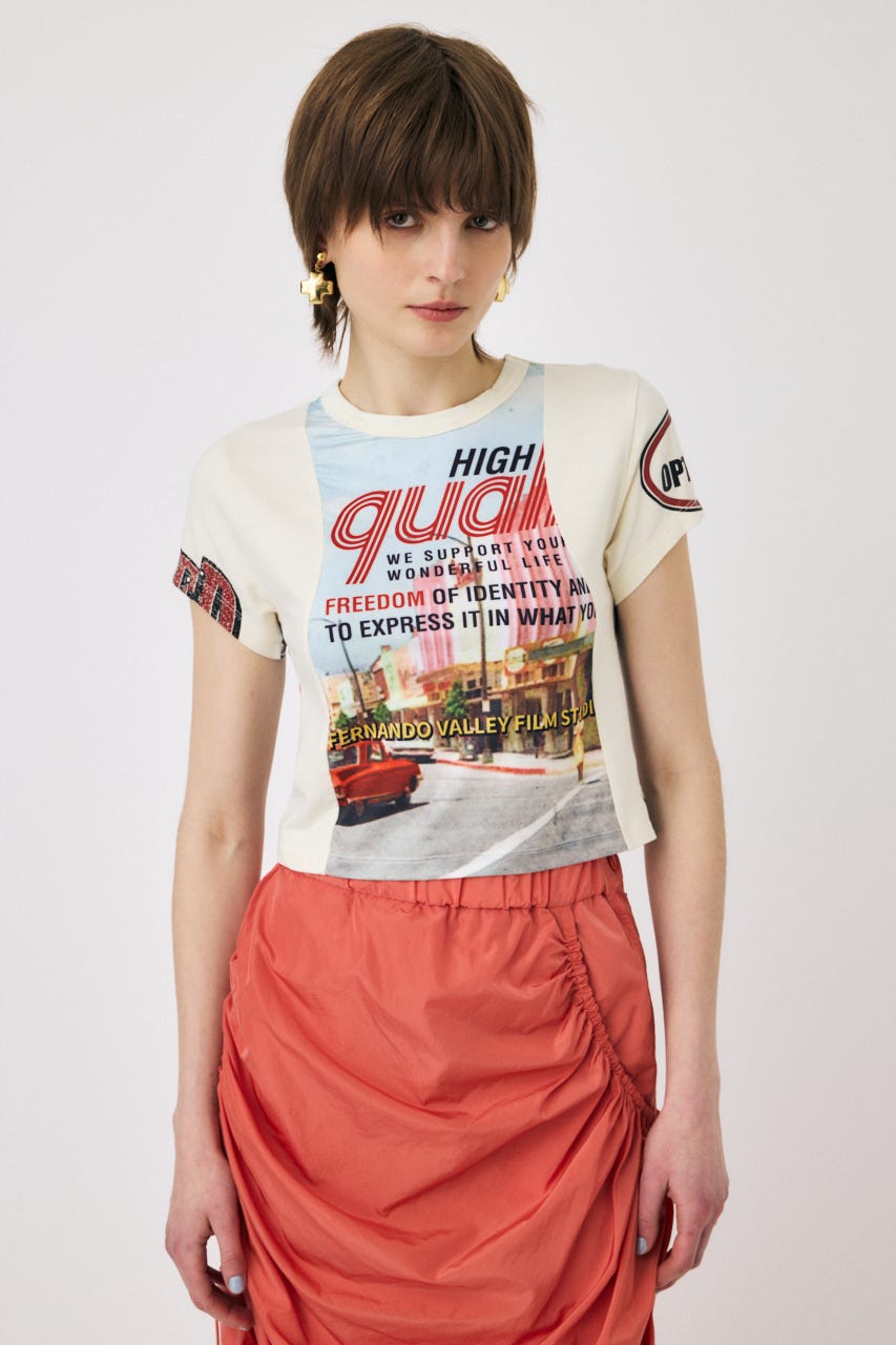 MOUSSY | REMAKE PRINT TINY Tシャツ (Tシャツ・カットソー(半袖