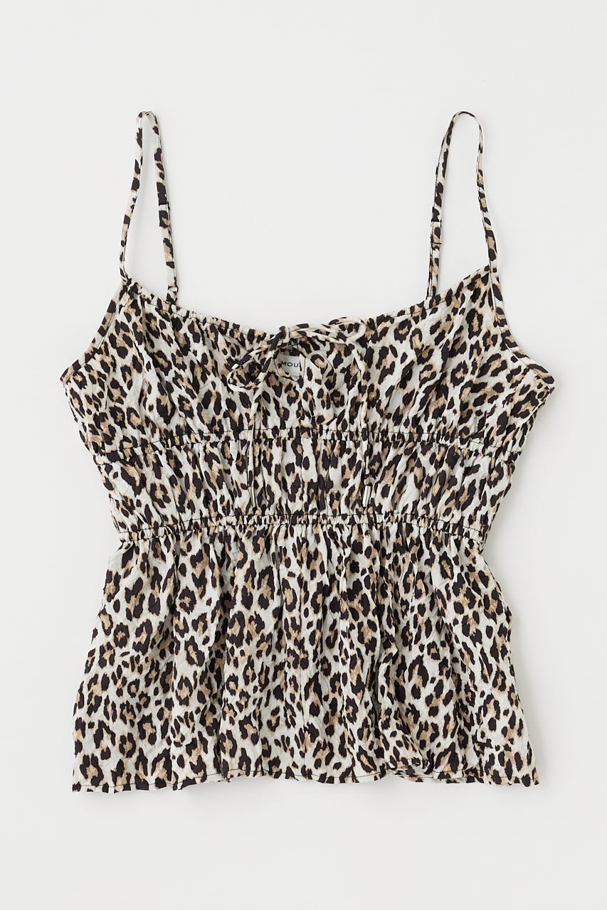 CRINKLED SATIN キャミ 柄BRN FREE