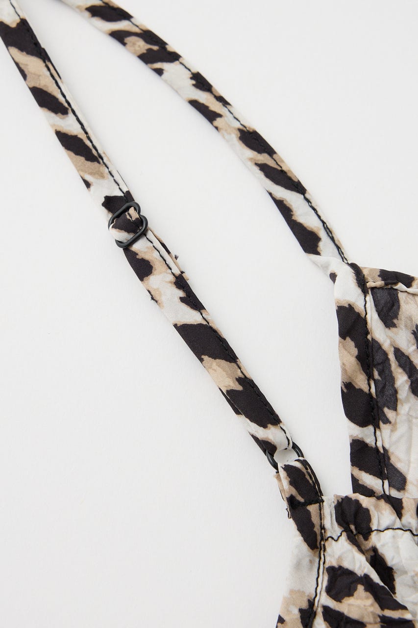 CRINKLED SATIN キャミ 柄BRN FREE